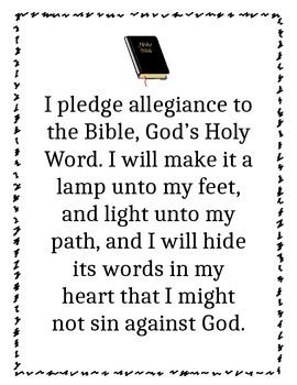 Pledge to the Bible Bible Pledge, Pledge To The Bible, God Poems, God Crafts, Christian Homeschool, Inspirational Life Lessons, Bible Truths, Bible Humor, Bible Journal Notes