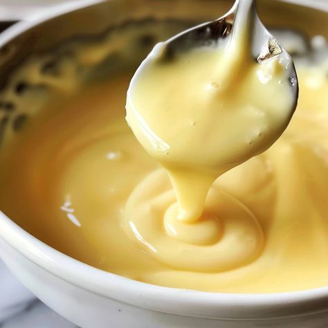 🍮🥛 Silky smooth custard for any dessert! #CustardFilling #CreamyDreamy 🍽️ Homemade Custard Filling - Creamy & Dreamy! 🛒 Ingredients: 2 cups milk 1/2 cup sugar 1/4 cup cornstarch 4 egg yolks 1 tsp vanilla extract 2 tbsp butter 👩‍🍳 Instructions: Heat Milk: In a saucepan, heat milk over medium heat. Whisk Eggs & Sugar: In a bowl, whisk egg yolks, sugar, and cornstarch. Temper Eggs: Pour a bit of warm milk into the egg mixture, then return to the saucepan. Cook Custard: Stir continuously unti... Egg Custard Recipes, Homemade Custard, Instagram Recipes, Twisted Recipes, Egg Custard, Custard Recipes, Custard Filling, Egg Yolks, Trending Recipes