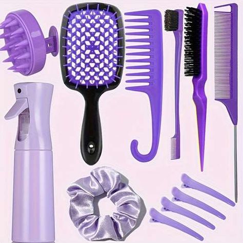 Temu | Explore the Latest Clothing, Beauty, Home, Jewelry & More Stuff Bag, Best Hair Brush, Increase Circulation, Static Hair, Rat Tail Comb, Tail Comb, Hair Brush Set, Increase Hair Growth, Teased Hair