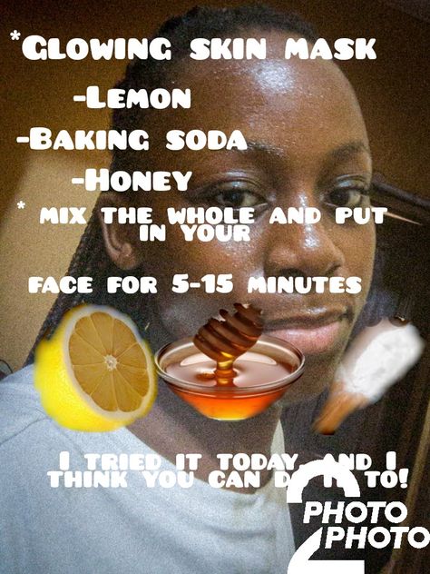 Honey Baking, Baking Soda Mask, Baking Soda And Honey, Baking Soda Face Mask, Baking Soda Face, Homemade Facial Mask, Honey Face Mask, Turmeric Face Mask, Lemon Honey