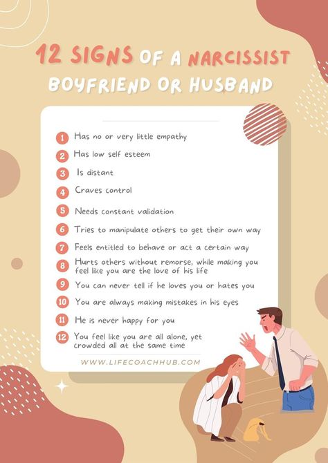 Dating a narcissist? Spot 12 signs. 💔👀 Learn now. Narcissistic Boyfriend, Toxic Boyfriend, Narcissistic Husband, Stand Your Ground, Relationship Red Flags, Self Help Skills, Set Boundaries, 12 Signs, Take Note