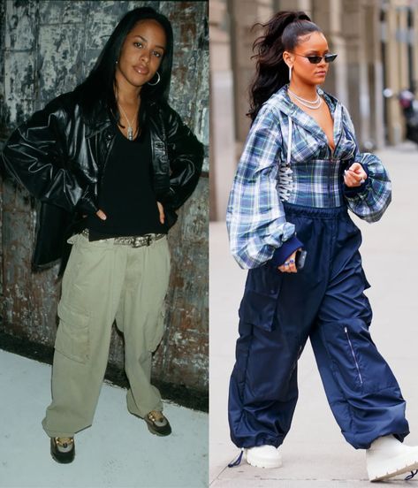 How to Dress '90s in 2020: Claw Clips, Cargo Pants, and More | Glamour 90s Cargo Pants Outfit, The 90s Fashion, 90s Inspired Outfits, 90s Trends, Grunge Dress, Cargo Pants Outfit, Outfit 90s, Normal Clothes, 90s Outfit