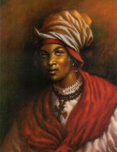 In 1791, Cecile Fatiman presided over a ceremony with Dutty Boukman. An animal was sacrificed, an oath taken, and they exhorted listeners to seek revenge against their French oppressors, to "Cast aside the image of the God of the oppressors." A week later, 1800 plantations had been destroyed and 1000 slaveholders killed. Fatiman was married to Louis Michel Pierrot, a general in the Haitian revolutionary army and later president. She is reported to have lived to age 112. Haiti History, Film Black Panther, Haitian Revolution, Voodoo Priestess, African Diaspora, African History, Badass Women, Mambo, African American History