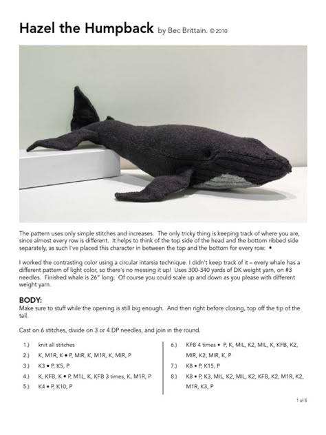 Knitted Whale Pattern Free, Whale Knitting Pattern Free, Shark Knitting Pattern Free, Whale Knitting Pattern, Shark Knitting Pattern, Knitted Whale, Knitting Plushies, Knit Stuffed Animals, Whale Plush