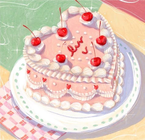 Bakery Drawing, Cake Happy Birthday, Procreate Watercolor, Cake Drawing, Procreate Ipad Art, Creative Drawing Prompts, Different Art Styles, Painted Cakes, Breakfast Cake