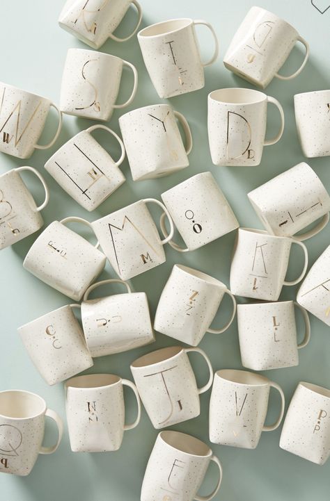 Anthropologie has some super cute Monogrammed Mugs! They were originally $14 and are just under $11 each! These mugs would make great gifts for friends or family. Check them out HERE! The post Anthropologie Monogrammed Mugs $10.97 ($14 Originally) appeared first on Sweet2Save. Coffee Cup Quotes, Anthropologie Home, Gold Ceramic, Spring Home, Bits And Bobs, Home Decor Furniture, Trending Decor, Sale House, Home Gifts