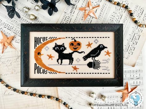 Hocus Pocus Cross Stitch, Cross Stitch Halloween, Pumpkin Coach, Stitch Halloween, Halloween Cross Stitch Patterns, Halloween Cross Stitches, Types Of Stitches, Halloween Scene, Brick And Mortar