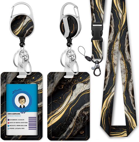 PRICES MAY VARY. ❤The Lanyard Set Includes: A detachable neck Lanyard, a stretchable Badge Reels, and an ID Badge Holder with a printed pattern. ❤Durable Badge Holder: The cute ID holder is made of sturdy and lightweight ABS material keeps your card away from damage. Press the back and slide it up to open it easily. It is large enough to fit not 1, but 2 of your credit cards. ❤Heavy-Duty Badge Reel: The retractable reel can be stretched up to 24 inches, so you can scan your card or open a door w Kids Office, Neck Lanyard, School Supply Labels, Retractable Badge Holder, Id Badge Holders, Ink Toner, Badge Holder, Id Holder, Id Badge