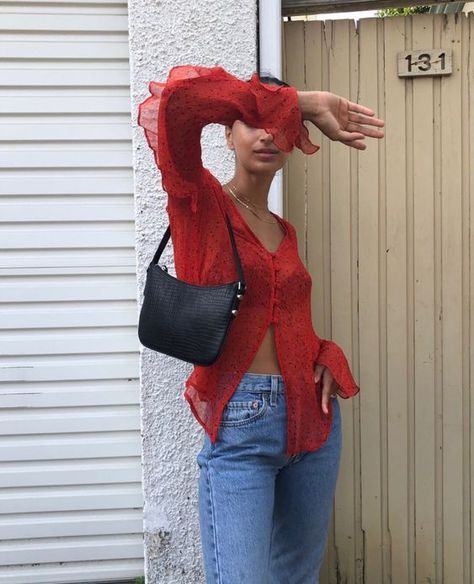 Dark Vacation Outfits, Red Accent Outfit, Red Outfit Summer, Thrift Bundle, London Fits, Trip Clothes, French Trip, 2024 Fits, Spring Board