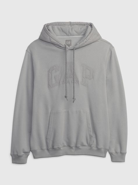 Soft cotton-blend hoodie.  Hooded neckline with drawcords.  Long sleeves with banded cuffs.  Gap arch logo at front.  Front kanga pockets.  Banded hem.  Straight silhouette with a relaxed fit.  Hits at the hip.  Models are 6′1″–6′2″ 185 cm–188 cm) with a 31″ 79 cm) waist & 32–33″ 81 cm–84 cm) inseam & are wearing Gap Boy Hoodie, Arch Logo, Boys Hoodies, School Outfits, Black Hoodie, Boy Outfits, Hoodies Men, Gap, Arch