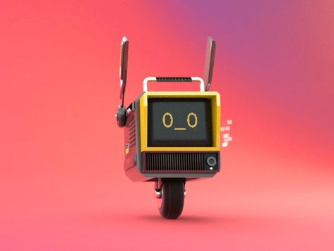 robot_dreams by Zabombey on Dribbble Toy Robot, 3d Robot, Cute Robot Design, Cute Robot, Robot Toy Design, Box Robot, Robot Design Sketch, Retro Robot, Low Poly Art