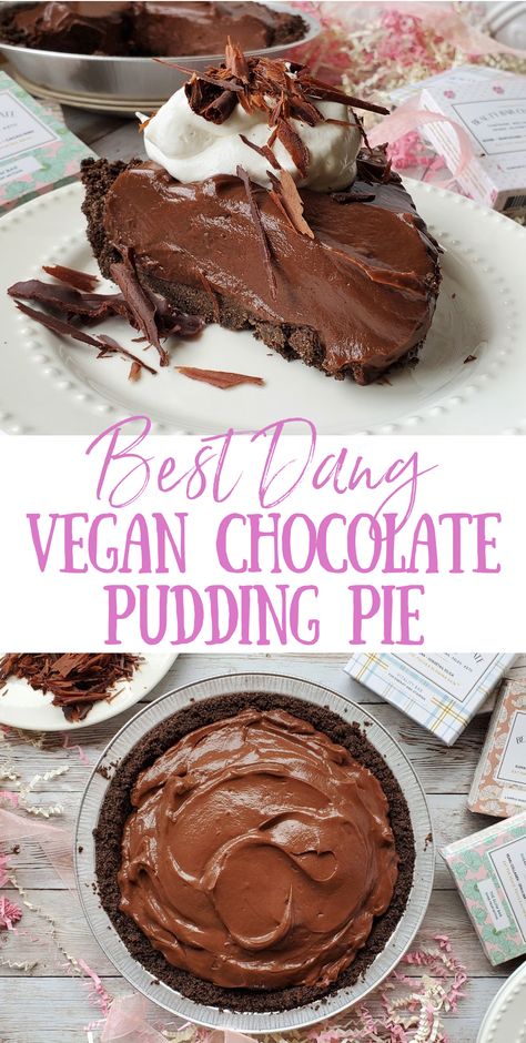 Pudding With Almond Milk, Pudding Desserts Layered, Chocolate Pudding Pie, Vegan Chocolate Pudding, Homemade Cake Recipes Chocolate, Chocolate Pie With Pudding, Homemade Chocolate Pudding, Vegan Pudding, Almond Milk Recipes