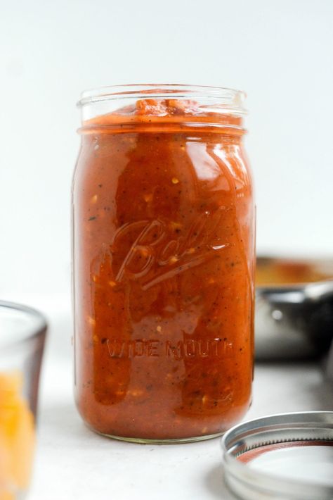 Simply Scratch Butternut Squash Marinara - Simply Scratch Squash Chutney Recipes, Butternut Squash Marinara Sauce, Canning Butternut Squash Recipes, Canned Butternut Squash Recipes, Preserving Butternut Squash, Canning Butternut Squash, Italian Seasoning Recipe, Butternut Squash Sauce, Farm Recipes