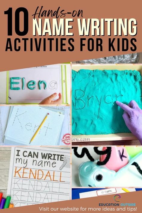 Are you looking for some fun and engaging ways to help your little ones practice writing their names? Look no further! We’ve compiled a list of 10 hands-on name-writing activities that are perfect for preschoolers. Name Writing Activities, Painting With Watercolors, Name Writing Practice, Pre K Worksheets, Writing Development, Name Practice, Name Tracing, Activities For Preschool, Name Activities