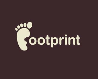 Footprint - Logo Design - Logomark, Logotype, Capital F, Clever, Beige on Brown,  'ootprint' could have been slightly bolder and a bit more playfull in my opinion. Shoe Logo Design, Graphic Design Business, Hand Lettering Alphabet, Identity Design Logo, Online Logo, Instagram Design, Logo Design Creative, Identity Logo, Creative Logo