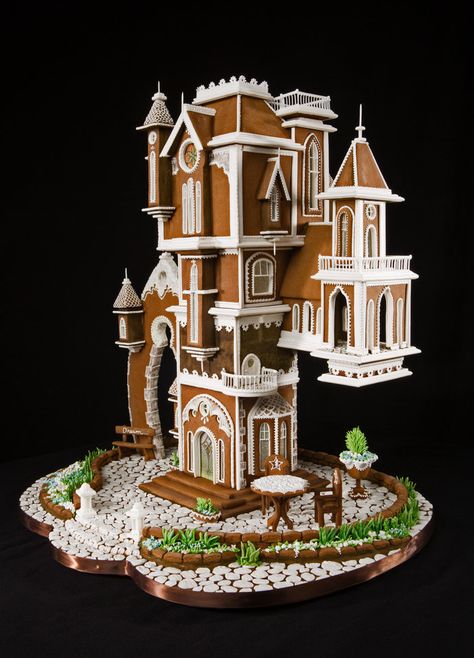 These Elaborate Gingerbread Creations Prove That Baking Is An Art : The Salt : NPR Gingerbread House Competition, Gingerbread Castle, Cool Gingerbread Houses, Gingerbread House Template, Bread Winners, Grove Park Inn, Gingerbread House Designs, House Template, Gingerbread Village