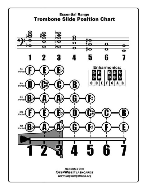 Free Trombone Fingering Chart Trumpet Fingering Chart, Music Anchor Charts, Band Classroom, Trombone Music, Music Theory Piano, Middle School Band, Trombone Sheet Music, All Instruments, Band Room