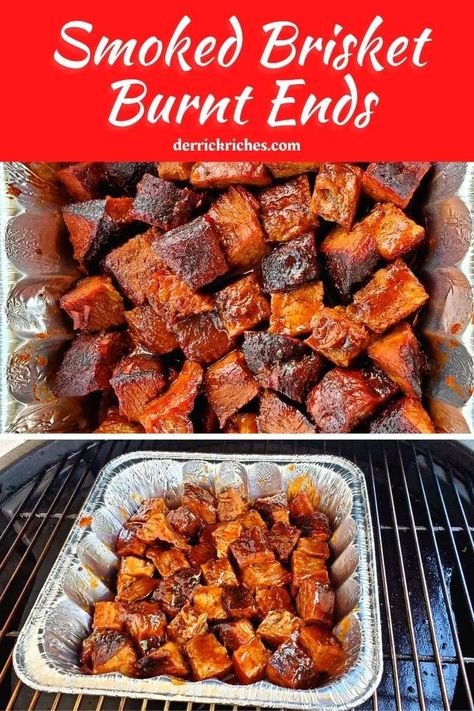 Smoked Brisket Burnt Ends Burn Ends Bbq, Brisket Burnt Ends Recipe, Charbroil Big Easy Recipes, Smoker Cooking Recipes, Big Easy Recipes, Burnt Ends Recipe, Slow Smoked Brisket, Brisket Burnt Ends, Country Bbq