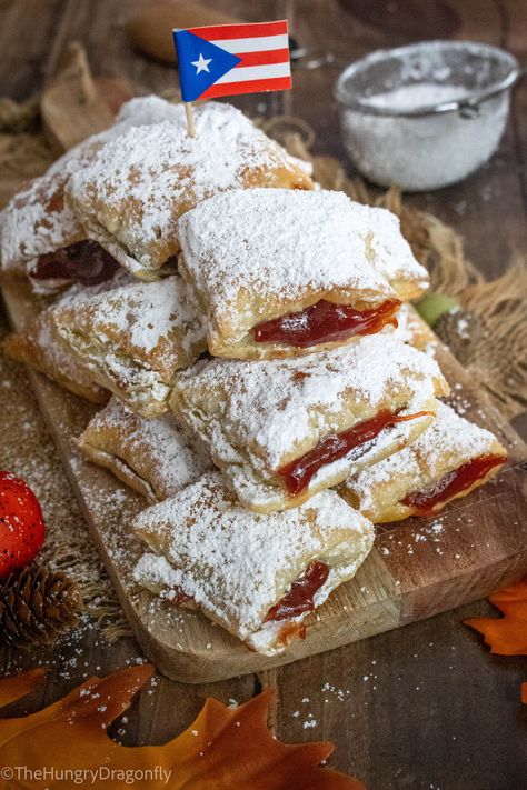 Puerto Rican Pastelillos de Guayaba – Guava Turnovers Guava Turnovers, Puerto Rican Pastelillos, Guava Desserts, Guava Pastry, Guava And Cream Cheese, Guava Recipes, Guava Paste, Tropical Desserts, Turnover Recipes