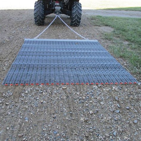 Why work harder than you need on maintaining your lawn or playing field when you can have one tool that makes things a whole lot easier? Save valuable time, energy, and labor with the Yard Tuff 5 x 4.5 Foot ATV Drag Mat. This drag mat features a galvanized meshed lining, making it perfect for leveling a playing field or preparing seed beds and lawns for planting. Don't worry about the hassle of set up because its universal tow chain-style hitch makes it easy to hook up to any ATV, UTV, or utilit Lawn Leveling, Small Tractors, Tractor Accessories, Tractor Implements, Utility Tractor, Steel Mesh, Ring Fit, Heavy Equipment, Lawn Care