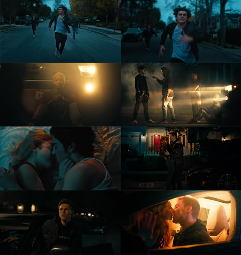 Blue And Yellow Cinematography, Nighttime Cinematography, Coming Of Age Cinematography, Coming Of Age Aesthetic Movie, Teen Drama Aesthetic, Colour Grading Film, Filmmaking Cinematography Aesthetic, Night Cinematography, Orange And Teal Aesthetic