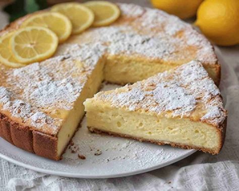 FLOURLESS LIMONCELLO & RICOTTA SUPER CAKE - Cooking Italians Limoncello Ricotta Cheesecake, Limoncello Ricotta Cake, Pistachio Cheesecake Recipe, Italian Custard, Pistachio Cheesecake, Italian Cakes, Flourless Cake, Ricotta Cake, Special Cakes