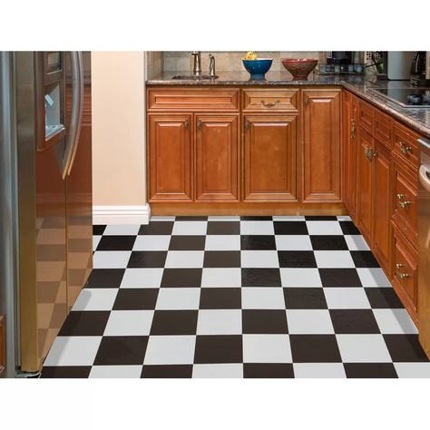 Ben and Jonah Nexus Self Adhesive 12" x 12" x 1mm Vinyl Tile & Reviews | Wayfair Checkered Floor, Armstrong Flooring, Peel And Stick Floor, Vinyl Floor Tiles, Vinyl Tile Flooring, Patterned Floor Tiles, Black And White Tiles, Peel And Stick Vinyl, Vinyl Floor