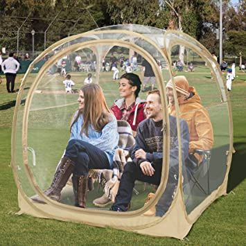 AmazonSmile: EighteenTek Sports Tent - Instant Tent Shelter - Outdoor Bubble Tent 1-6 Person - Rain Tent Shelter Pop Up - Clear, Patent Protected Design : Sports & Outdoors Pod Tents, Rain Tent, Sports Tent, Screen Tent, Sports Parent, Instant Tent, Clear Tent, Bubble Tent, Sun Shelter