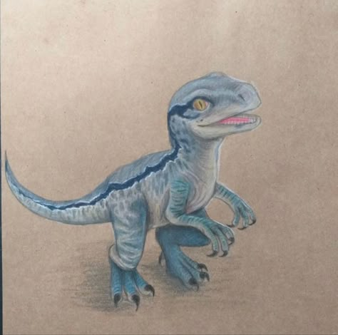 Velociraptor Drawing, Blue The Velociraptor, Velociraptor Tattoo, Jurassic Park Tattoo, Velociraptor Blue, Dino Drawing, Blue Jurassic World, Dinosaur Sketch, Dinosaur Tattoos