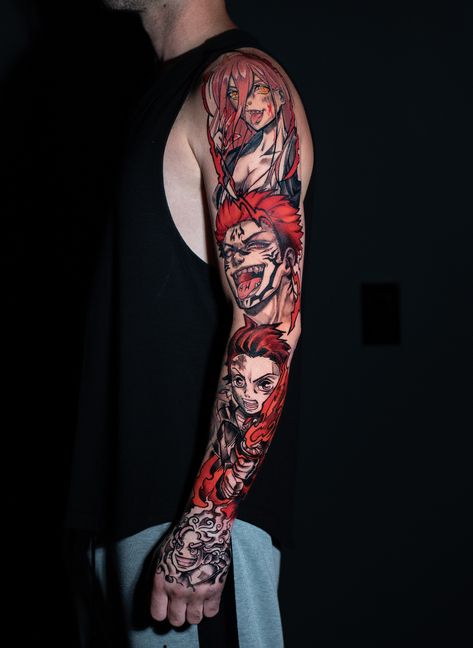 Full Anime Inspired Sleeve done by Our Color Specialist Mika For Inquiries Follow the Link in Bio and Book a Free Consultation today! . . . #toronto #tattoo #artist #torontotattooartist #tattoolife #torontolife #torontotattooshop #tattoostudio #realism #realismtattoo #torontolife #tattoodesign #tattooidea #torontotattoos #heartlessink #inklife #colortattoo #colorspecialist #animetattoo #anime #animesleeve Toronto Tattoo, Toronto Life, Realism Tattoo, Anime Tattoos, Anime Inspired, Life Tattoos, Free Consultation, Tattoo Shop, Color Tattoo