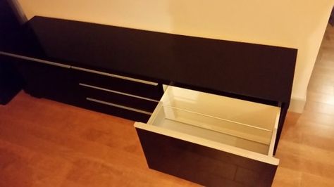 Besta filing cabinet hack into tv stands Ikea Besta Filing Cabinet Hack, Ikea Filing Cabinet Hack, Ikea Filing Cabinet, Cabinet Hack, Office Furniture Decor, Office Organization Files, Basement Office, Small Loft, Ikea Besta