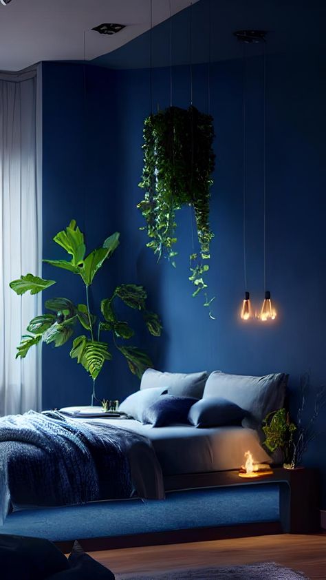 Decor bedroom, decorations, decor for bedroom aesthetic, plant aesthetic, plant decor,home ideas, bedroom decor, bedroom wallpaper, bedroom aesthetic, bedroom design, bedroom decor ideas, bedroom furniture bedroom ideas for small rooms, bedroom wallpaper ideas, bedroom ideas aesthetic, bedroom inspirations, bedroom decorating ideas, home decor aesthetics, home decorating ideas, home decor bedroom home decor ideas bedroom, home decoration ideas, home decor idea, home decor tips, decor, decoration Aesthetic Bedroom Inspirations, Home Ideas Bedroom, Small Double Bedroom, Royal Blue Bedrooms, Dark Blue Rooms, Aesthetic Bedroom Design, Bedroom Wallpaper Ideas, Elegant Bedroom Design, Blue Room Decor