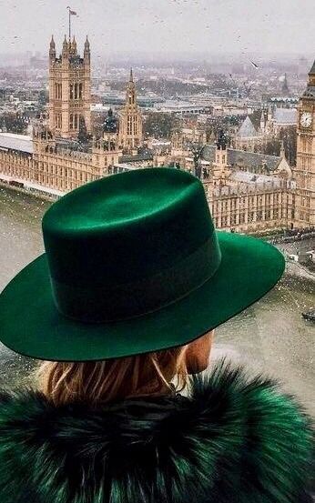 // Pinned lovingly by Mode Ink—with gratitude for the artist.  @modeink.club | modeink.club London View, Verde Smeraldo, Dark Green Aesthetic, Slytherin Aesthetic, Green Hat, Emerald City, Green Hats, Aesthetic Colors, Green Aesthetic