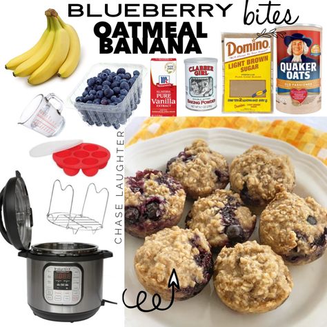 Banana Oatmeal Bites, January Meals, Blueberry Banana Oatmeal, Blueberry Bites, Mold Recipes, Oatmeal Bites, Healthy Banana Muffins, Oatmeal Banana, Egg Bites Recipe