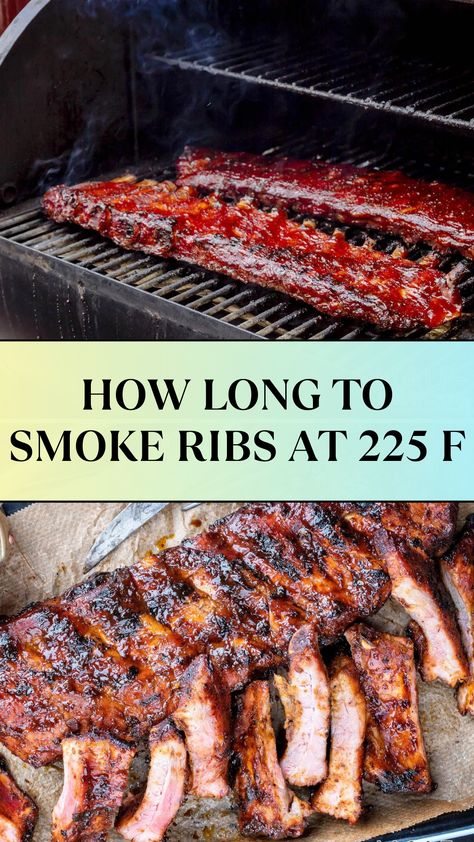 HOW LONG TO SMOKE RIBS AT 225 F Smoked Rack Of Ribs, Quick Ribs, Garlic Butter Prime Rib Recipe, Barbeque Menu, Meat Smokers, Grilled Baby Back Ribs, Pellet Smoker Recipes, Pork Back Ribs, Bbq Pork Recipes