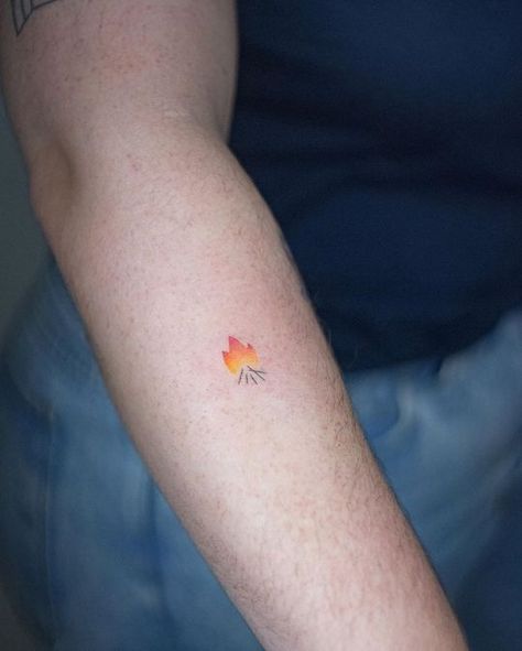 Campfire Tattoo Simple, Campfire Tattoo, Cage Tattoos, Belly Tattoos, Drawing Minimalist, Ribcage Tattoo, Skin Drawing, Stick N Poke Tattoo, Fire Tattoo