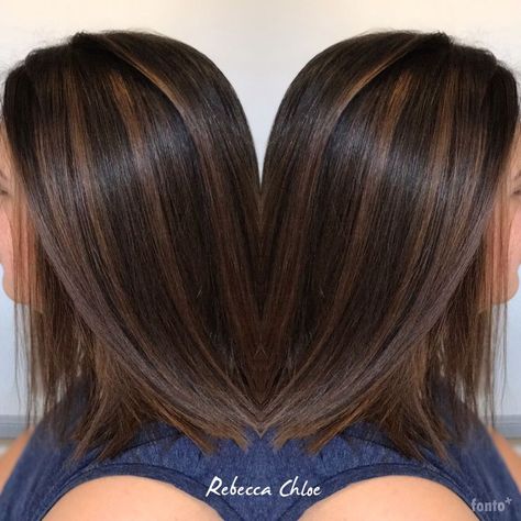 Indian Highlights, Hair Colors Brown, Chocolate Brown Hair Color Ideas, Short Hair Brown, Dark Brown Hair Balayage, Hair Styles Short Hair, Sleek Short Hair, Cherry Hair Colors, Highlights For Dark Brown Hair