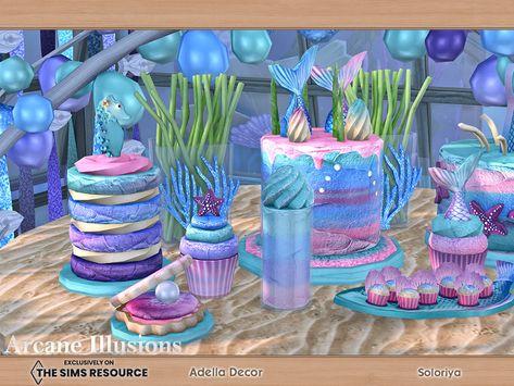 Mermaid Float, Lotes The Sims 4, Furniture Cc, Sims 4 Kitchen, Sims 4 Traits, Cc Sims4, Princess Nursery, 4th Birthday Cakes, Barber Shop Decor