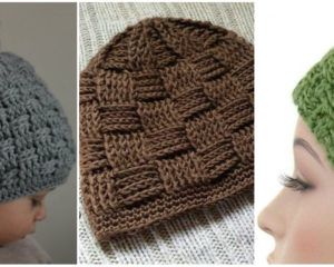 Crochet Basket Weave Beanie. Video Tutorial Crochet Basket Weave, Basket Weave Crochet, Puff Stitch Crochet, Crochet Yarns, Hat Tutorial, Crochet Mermaid, Crochet Hat Free, Crochet Knit Hat, Crochet Beanie Hat