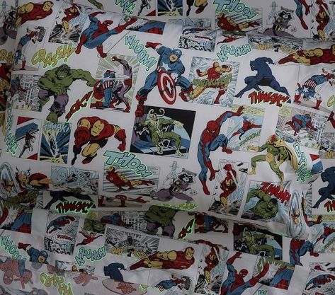 Boys Bedding & Bedding Sets | Pottery Barn Kids Marvel Baby Nursery, Vintage Superhero Bedroom, Super Hero Rooms For Boys, Boy Superhero Bedroom, Super Hero Boys Bedroom, Marvel Themed Bedroom, Marvel Kids Bedroom, Hulk Bedroom, Avengers Themed Bedroom