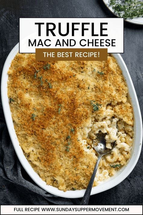 Truffle Mac and Cheese Truffle Mac And Cheese Recipe, Ham Mac And Cheese, Quick Dinner Rolls, Truffle Mac And Cheese, Macaroni N Cheese Recipe, Mac And Cheese Recipe, Pasta Dinner Recipes, Best Cheese, Hair Aesthetic