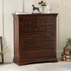 Chest of Drawers | Bedroom | The Furniture Market Tallboy Chest Of Drawers, Tall Chest Of Drawers, Chest Of Drawers Bedroom, Tongue And Groove Panelling, Drawer Bedroom, Drawers Bedroom, Dressing Table Desk, Antique French Furniture, Mahogany Stain