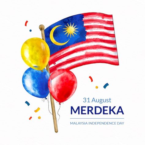 Merdeka Illustration, Malaysian Flag, Eid Decoration, Excel Templates, Diy Creative Crafts, Happy Independence, Happy Independence Day, Vector Hand, Baby Photoshoot