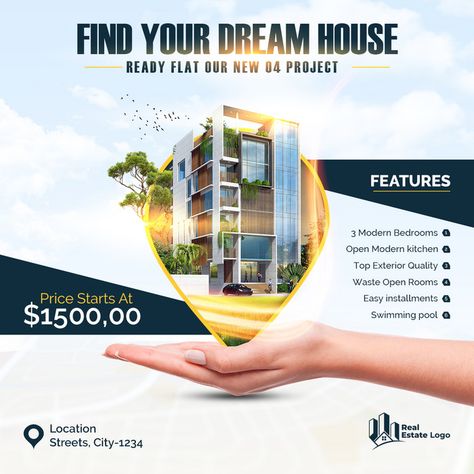 Real Estate House Property Instagram Post Or Social Media Template Design#pikbest# Property Social Media Design, Real Estate Post Design, Real Estate Posts, Real Estate Post, Real Estate Social Media Post, Free Social Media Templates, Real Estate Banner, Estate House, Instagram Square