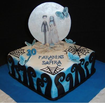 Corpse bride cake Corpse Bride Cake, Pasteles Halloween, Bride Cake, Bride Birthday, Bride Ideas, Brides Cake, Tim Burton Art, Bride Party, Birthday Stuff