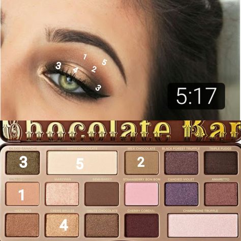 Chocolate Bar Makeup Looks, Two Faced Chocolate Bar Palette Looks, Too Faced Palette Looks, Too Faced Chocolate Bar Looks, Better Than Chocolate Palette Looks, Chocolate Bar Palette Looks, Chocolate Bar Makeup, Makeup Eyeshadow Tutorial, Bars Ideas