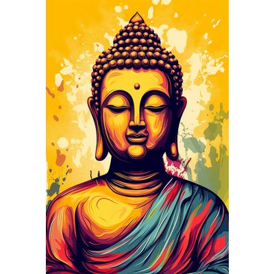 Buddha Canvas Art, Zen Artwork, Buddha Painting Canvas, Poster Color Painting, Buddhist Art Drawing, Buddha Canvas, Buddha Art Drawing, Buddha Tattoo, Buddha Wall Art