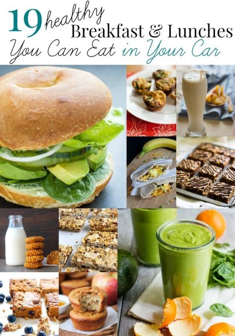 Community Post: 19 Healthy Breakfast And Lunches You Can Eat In Your Car Easy Food To Eat While Driving, Healthy Portable Lunches, Lunch To Eat While Driving, Easy Meals To Eat While Driving, Healthy Portable Breakfast, Meals To Eat In The Car, Healthy Easy Dinner Ideas, Car Breakfast, Eat In The Car