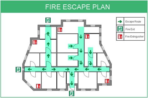 Check out our tips and guidelines for fire escape plans in your business Fire Evacuation Plan, House Plan Two Story, Fire Escape Plan, Evacuation Plan, It Security, Building Map, Types Of Fire, Two Story House Plans, Home Design Software