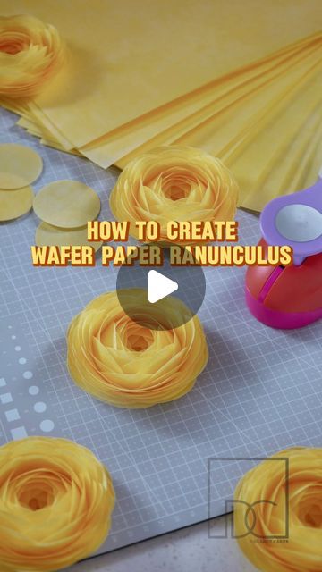 Nam Nguyen on Instagram: "💥TUTORIAL: How to make Wafer Paper Ranunculus … I hope you enjoy this tutorial and please show me some love.   ✨Share this Reel to your friends so we can all create beautiful flowers to enhance our cakes and other decorations. . . . #cake #cakedecorating #cakestyle #waferpaperflowers #tutorial #trendingreels #instareels #dreameecakes #dreameecakesmade" Wafer Paper Flowers Tutorial How To Make, Wafer Flowers Tutorial, Wafer Paper Flowers Cake, Wafer Paper Flowers Tutorial, Ranunculus Cake, Wafer Paper Tutorial, Paper Ranunculus, Wafer Paper Flowers, Wafer Paper Cake